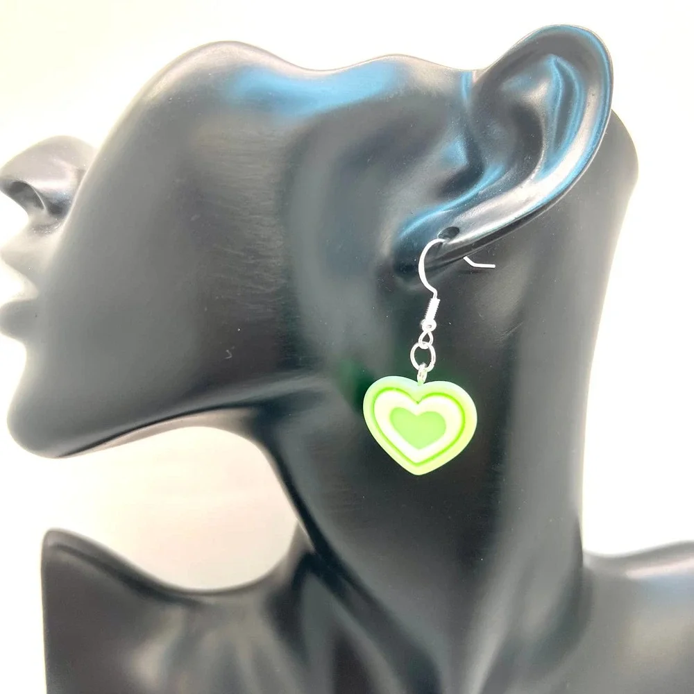Heart Earrings - Pastel Earrings - Kawaii Earrings - Barbie Earrings - Little DD